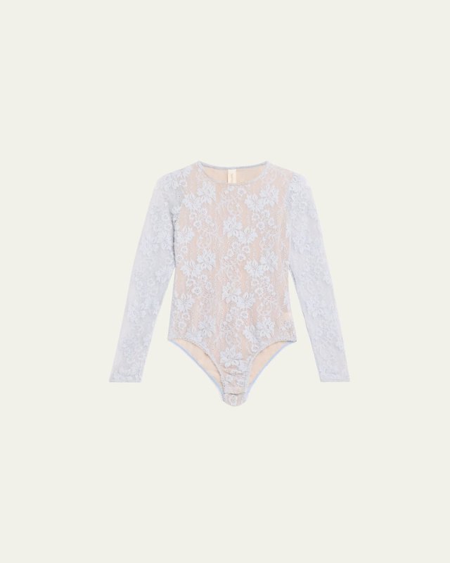 Long-Sleeve Lace Bodysuit